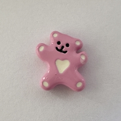 PASANTE ESMALTADO OSITO CORAZON ROSA - UND - FU34