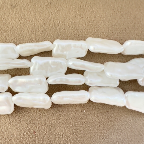 PERLA ACRILICA RECTANGULO 17,4mm - TIRA (17 Und) - PE32