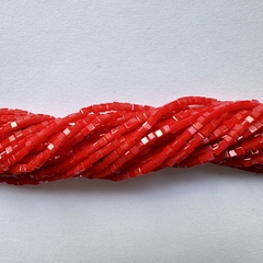CRISTAL CUBO 2mm ROJO - TIRA - CC201