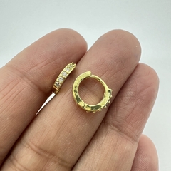 ARGOLLAS SIMPLE CON MICROZIRCONIA 11mm - PAR - ZA88 en internet