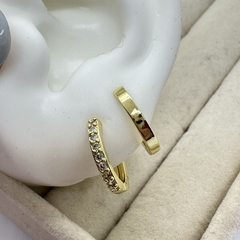AROS / ARGOLLAS SIMPLE CON MICROZIRCONIA 14,5mm - PAR - ZA89 - comprar online