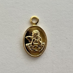 DIJE PEQUEÑO MEDALLA ANGEL DE LA GUARDA 11mm - DI284
