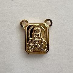 DIJE ESCAPULARIO MINI DOBLE IMAGEN SAGRADO CORAZON Y VIRGEN DEL CARMEN - DI231 - comprar online