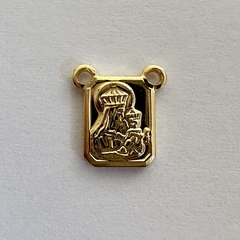 DIJE ESCAPULARIO MINI DOBLE IMAGEN SAGRADO CORAZON Y VIRGEN DEL CARMEN - DI231 en internet