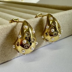 AROS BOTT PERLA CUBIC DORADOS - PAR - ZA104