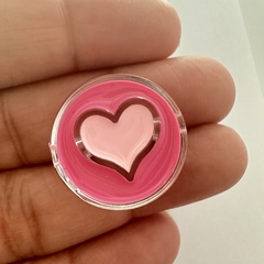 PASANTE CIRCULO CORAZON FUCSIA 23mm - UND - PL109F - comprar online