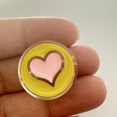 PASANTE CIRCULO CORAZON AMARILLO 23mm - UND - PL109A - comprar online
