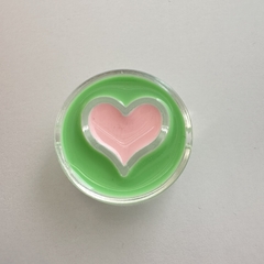 PASANTE CIRCULO CORAZON VERDE 23mm - UND - PL109V