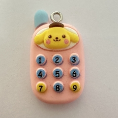 DIJE RESINA PHONE POMPON PURIN - UND - RE27