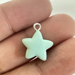 DIJE RESINA ESTRELLA VERDE AGUA 14,5mm - UND - RE25 - comprar online