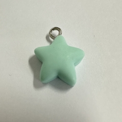 DIJE RESINA ESTRELLA VERDE AGUA 14,5mm - UND - RE25