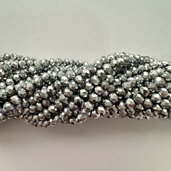 CRISTAL DONA 4mm PLATEADO - TIRA - CD444