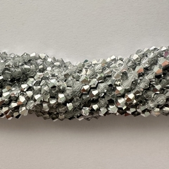 CRISTAL BICONO 4mm PLATEADO - CB421