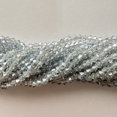 CRISTAL BICONO 4mm GRIS CLARO TRANSLUCIDO - CB429