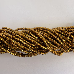CRISTAL BICONO 2mm DORADO - TIRA - CB201