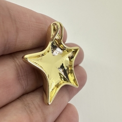 DIJE LISO ESTRELLA 3D DORADA 33mm - DI331 - comprar online