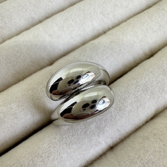 ANILLO AJUSTABLE BUBBLES PLATEADO - AN44