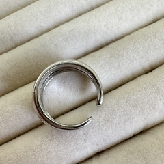 ANILLO AJUSTABLE SIMPLE PLATEADO - AN46 - comprar online