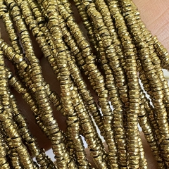HEMATITE FACETADA 2mm DORADA - TIRA - PI123 - comprar online