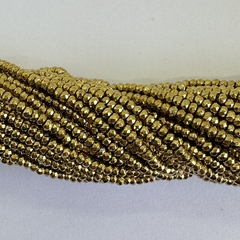 HEMATITE FACETADA 3mm DORADA - TIRA - PI124