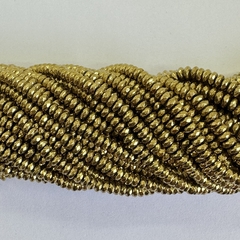 HEMATITE FACETADA 4mm DORADA - TIRA - PI125