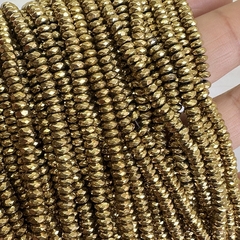 HEMATITE FACETADA 4mm DORADA - TIRA - PI125 - comprar online
