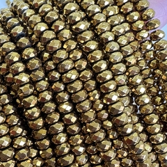 HEMATITE FACETADA 6mm DORADA - TIRA - PI126 - comprar online