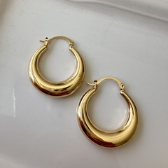 ARGOLLAS LISAS MEDIA LUNA 34,7mm x 30,3mm - PAR - ZA131