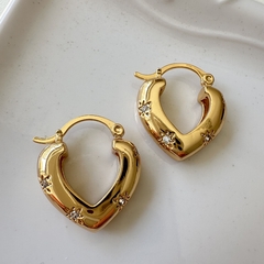 AROS CUBIC CORAZON - PAR - ZA117