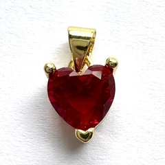DIJE CUBIC CORAZON ROJO - DI433