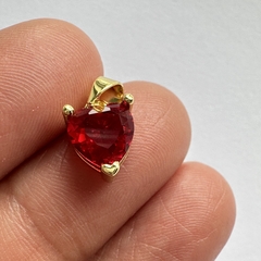 DIJE CUBIC CORAZON ROJO - DI433 - comprar online