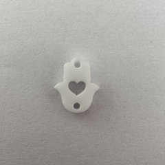 MANO HAMSA BLANCA ACRILICO 10mm - PL72