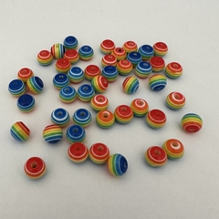 PASANTE BOLITA ARCOIRIS 6mm - PAQ. 10gr. - PL80