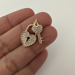 DIJE LLAVE CANDADO CORAZON - comprar online