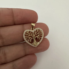 DIJE MICRO ZIRCONIA CORAZON ARBOL DE LA VIDA - DI375 - comprar online