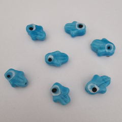 PASANTE MURANO OJO MANO CELESTE 13mm - MU57