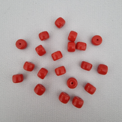 MURANO LISO 6mm x 7mm ROJO PAQ. 20 - MU113