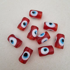 PASADOR MURANO OJO TURCO 15mm ROJO - MU84