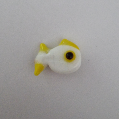 PASANTE MURANO VITRAL PEZ BLANCO Y AMARILLO - MU79