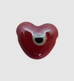 CERAMICA CORAZON OJITO 13mm ROJO - UND - CE320 - comprar online