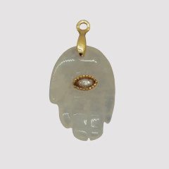 DIJE MANO HAMSA OJITO CUARZO CRISTAL - UND - PI189 - comprar online