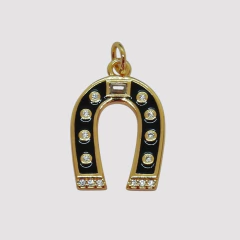 DIJE HERRADURA ESMALTADA Y MICROZIRCONIAS - UND - DI641 - comprar online