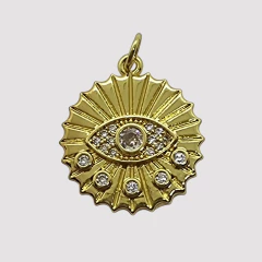 DIJE MEDALLA OJO TURCO 20mm - DI573 - comprar online