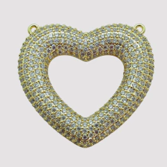 DIJE DOBLE ARO CORAZON MULTI ZIRCONIAS - UND - DI632 - comprar online