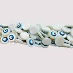 NACAR REDONDO OJITO TURQUESA 10mm - TIRA - NA80 - comprar online