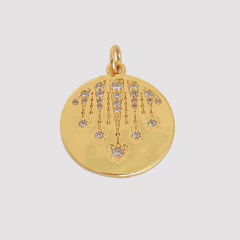MEDALLA LLUVIA DE ESTRELLAS MICROZIRCONIAS - UND - DI597 - comprar online