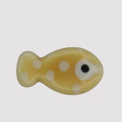 CERAMICA PEZ LUNARES CREMA - UND - CE259 - comprar online