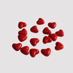 PASANTE ACRILICO CORAZON ROJO 10mm - PAQ. 10gr. - PL138 - comprar online