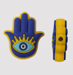 PASANTE MANO HAMSA AZUL 28mm - UND - RE72 - comprar online