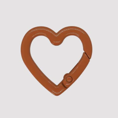 BROCHE CORAZON ESMALTADO NARANJA - FO111 - comprar online